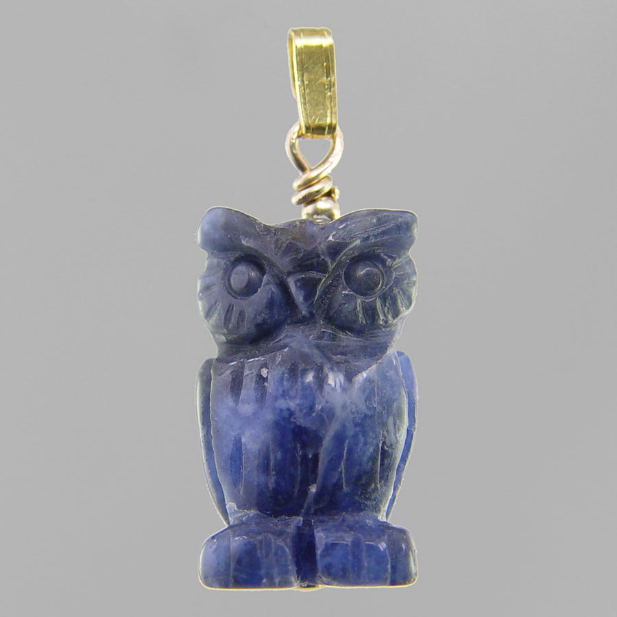 Sodalite Owl Pendant