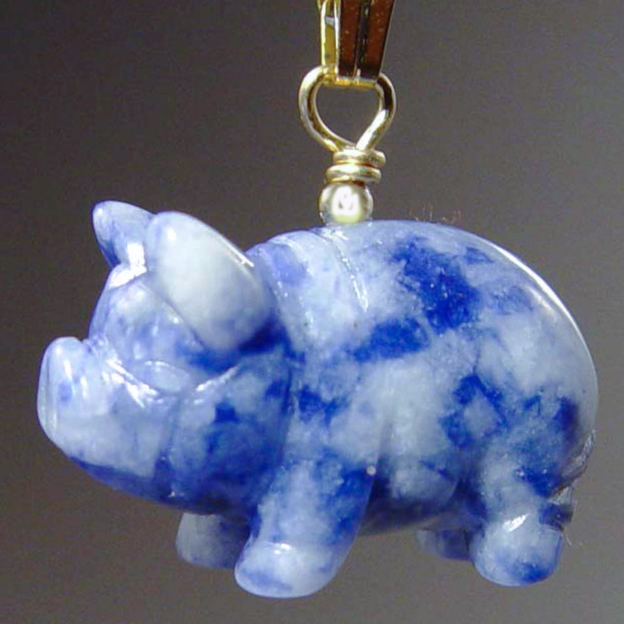 Sodalite Pig Pendant