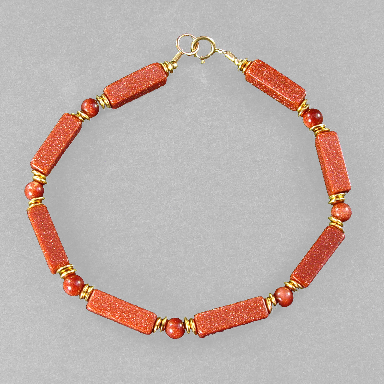 Goldstone Rectangle Bracelet