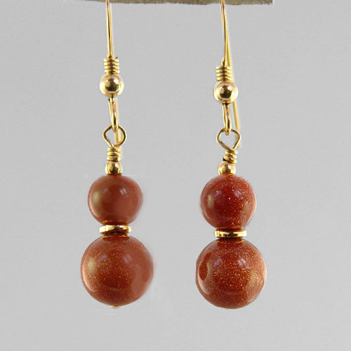 Goldstone Classic Drop Earrings