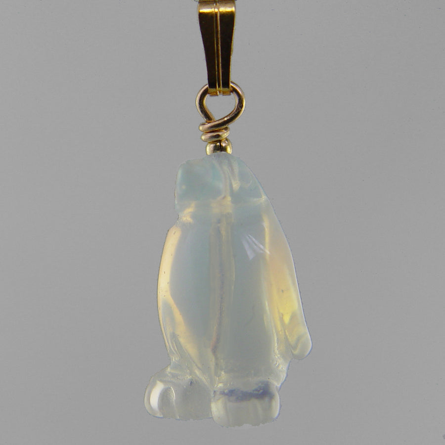 Sea Opal Penguin Pendant