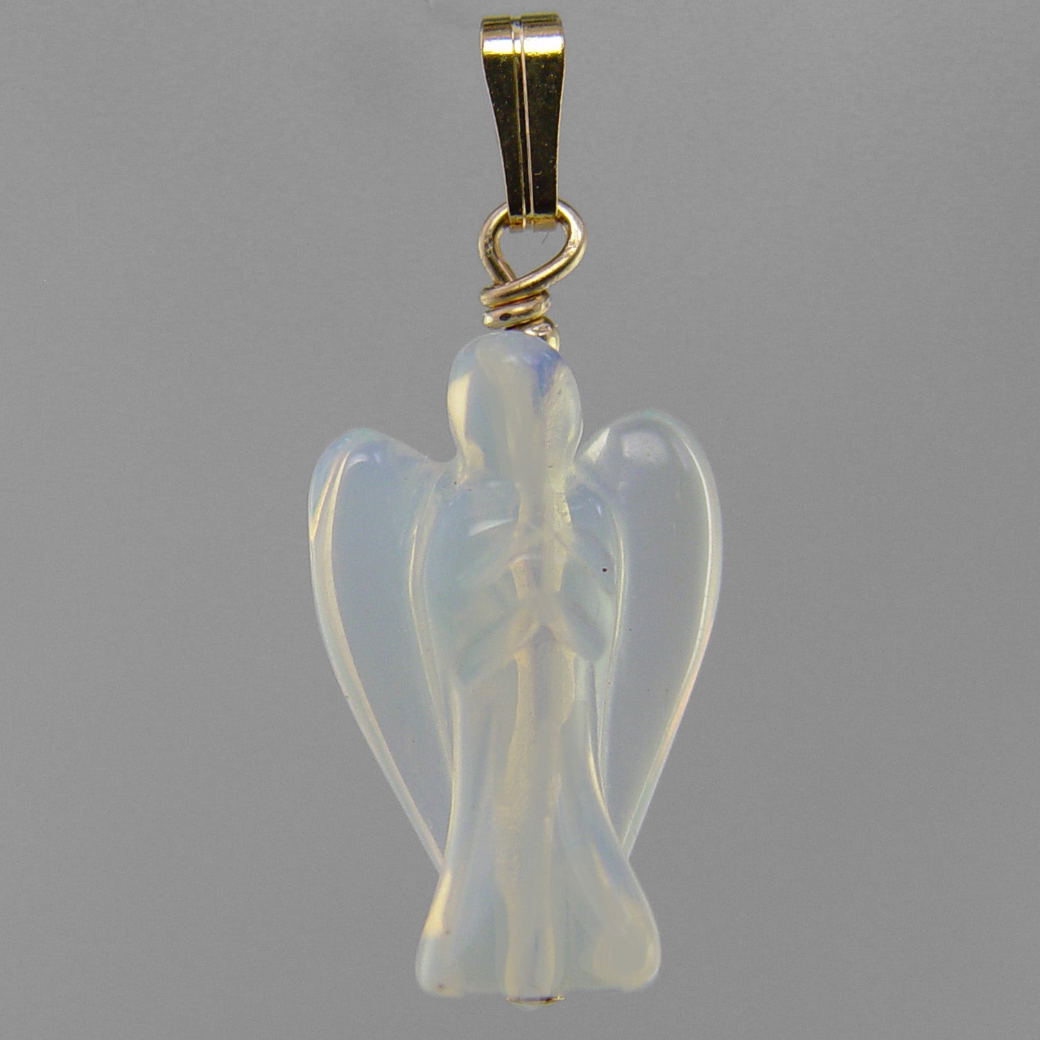 Sea Opal Angel Pendant