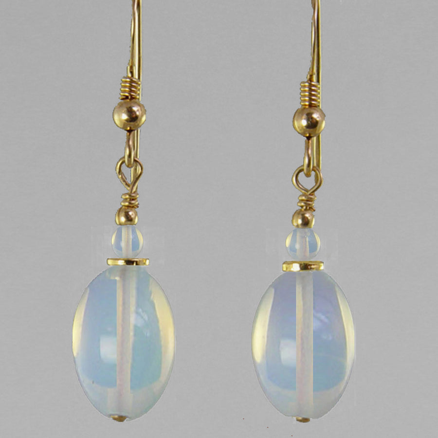 Sea Opal Oval Earrings