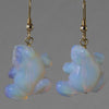 Sea Opal Frog Earrings