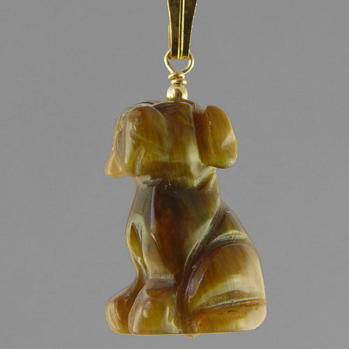 Tigereye Dog Pendant
