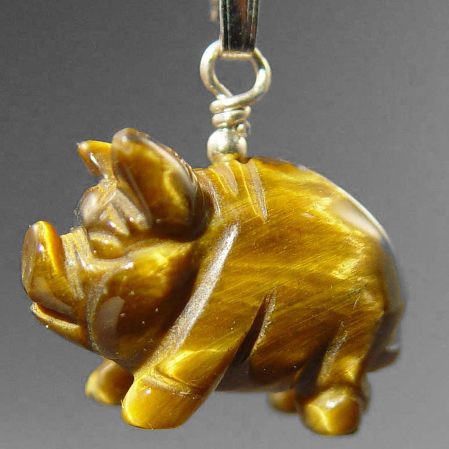 Tigereye Pig Pendant