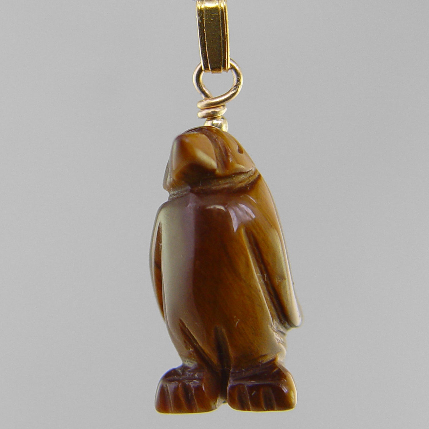Tigereye Penguin Pendant