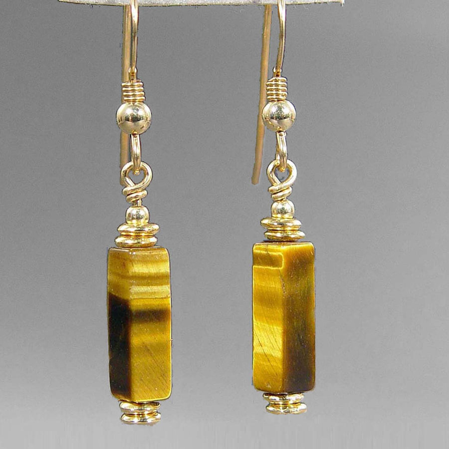 Tigereye Rectangle Earrings