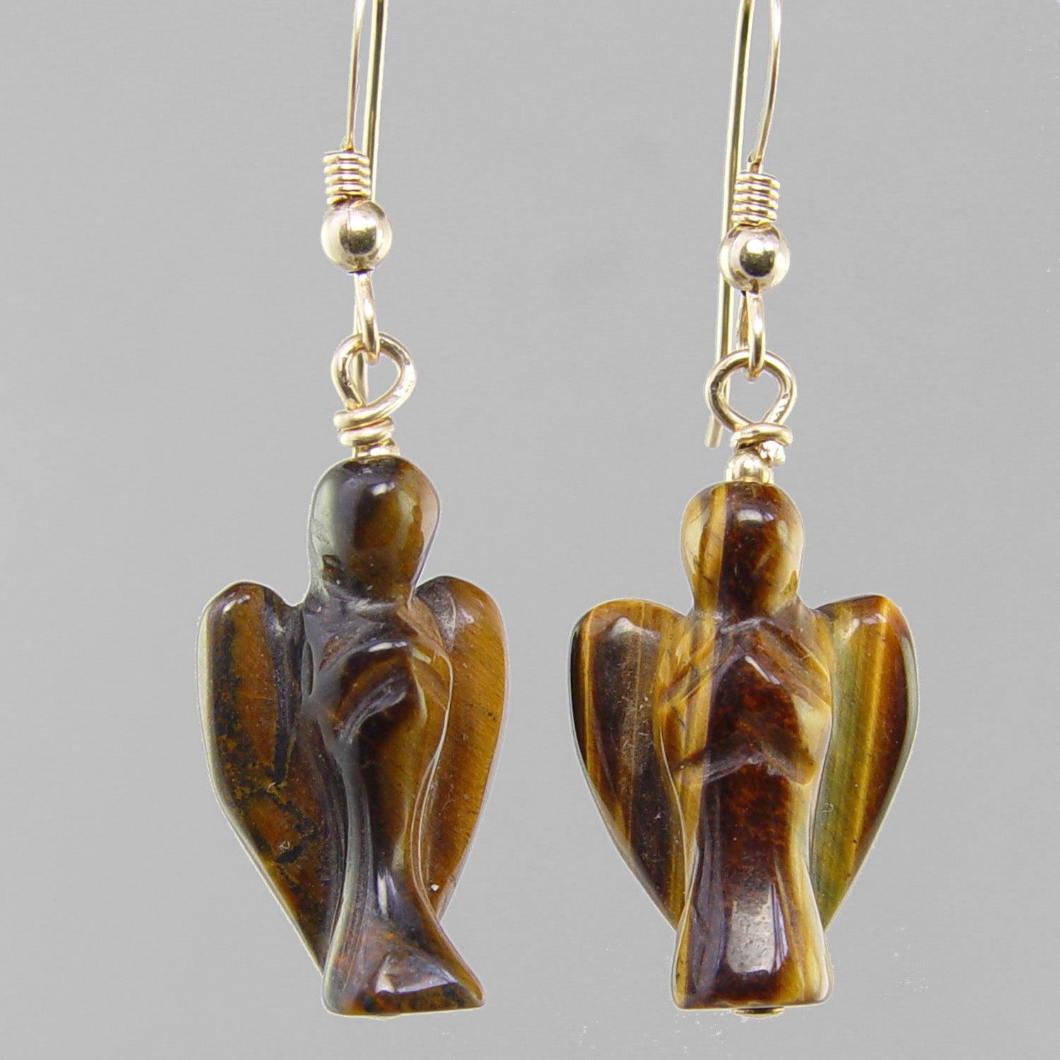 Tigereye Angel Earrings
