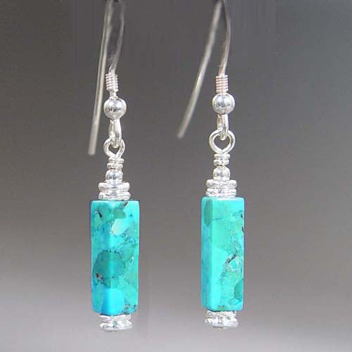 Turquoise Rectangle Earrings