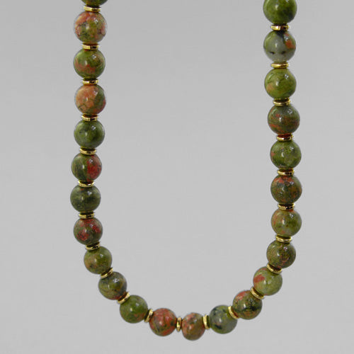 Unakite Classic Round Necklace