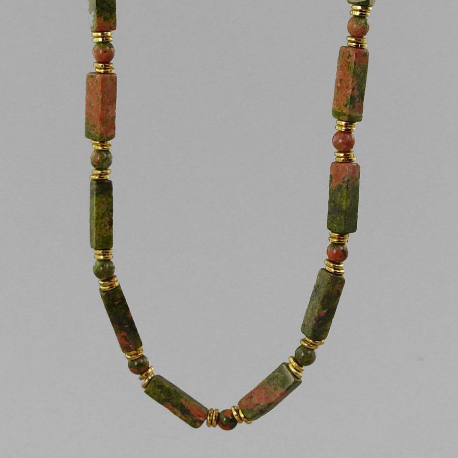 Unakite Rectangle Necklace