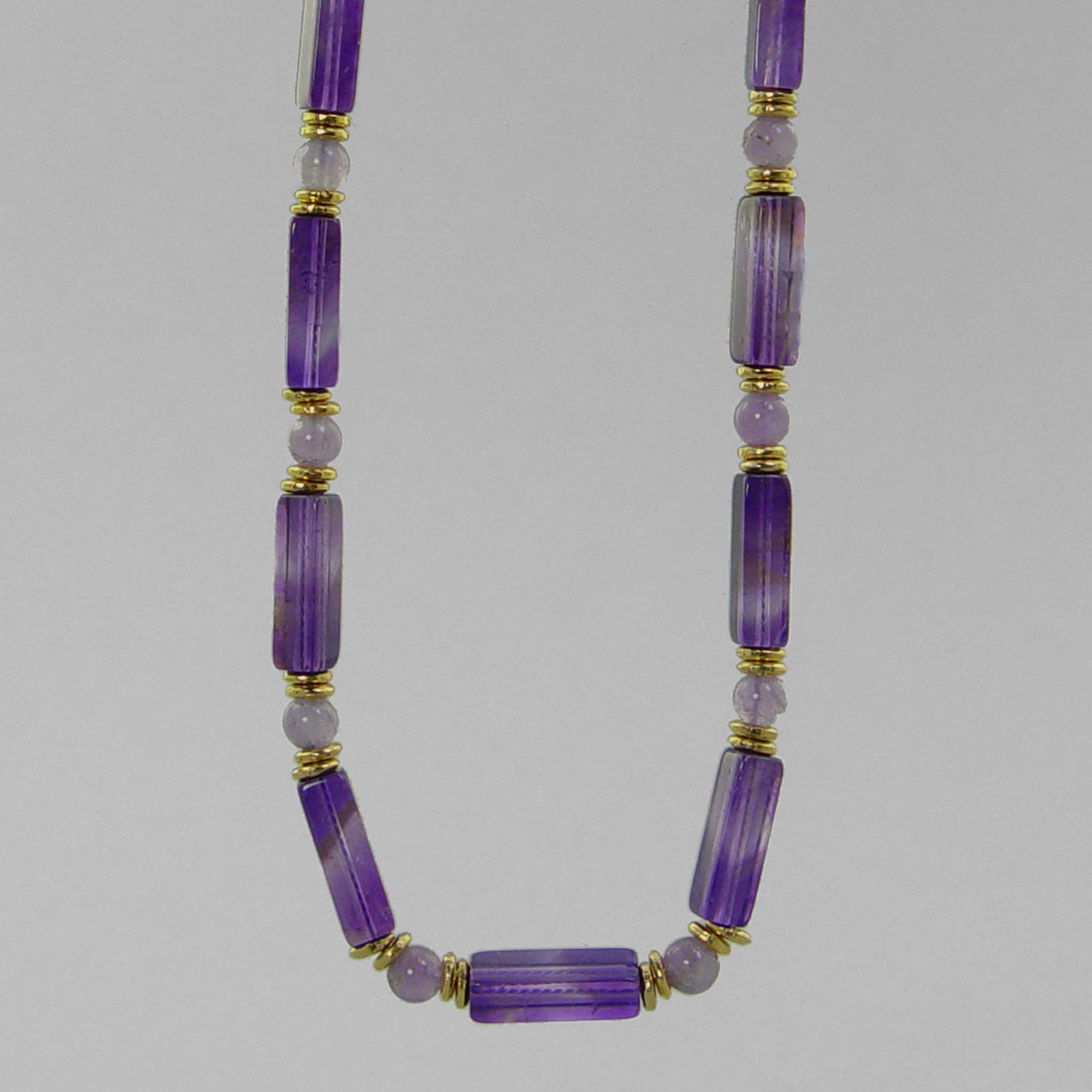 Amethyst Rectangle Necklace