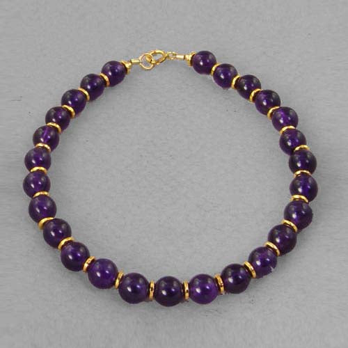 Amethyst Classic Round Bracelet