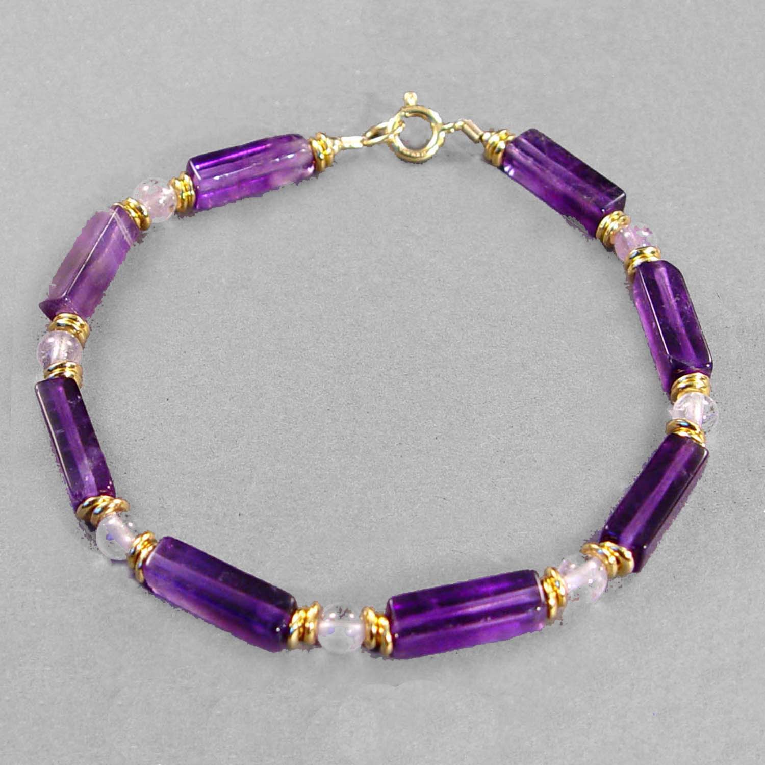Amethyst Rectangle Bracelet