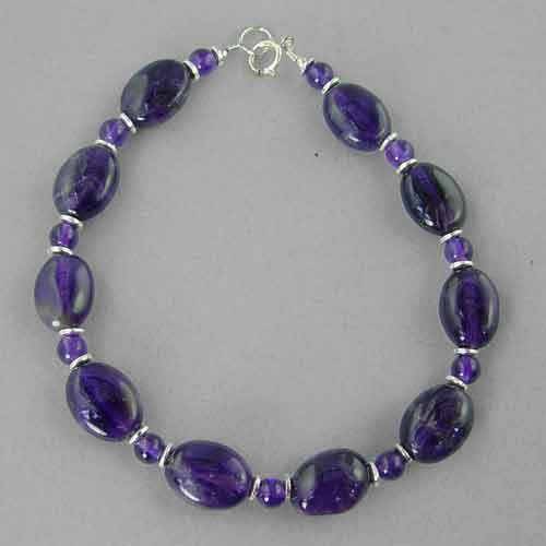 Amethyst Oval Bracelet