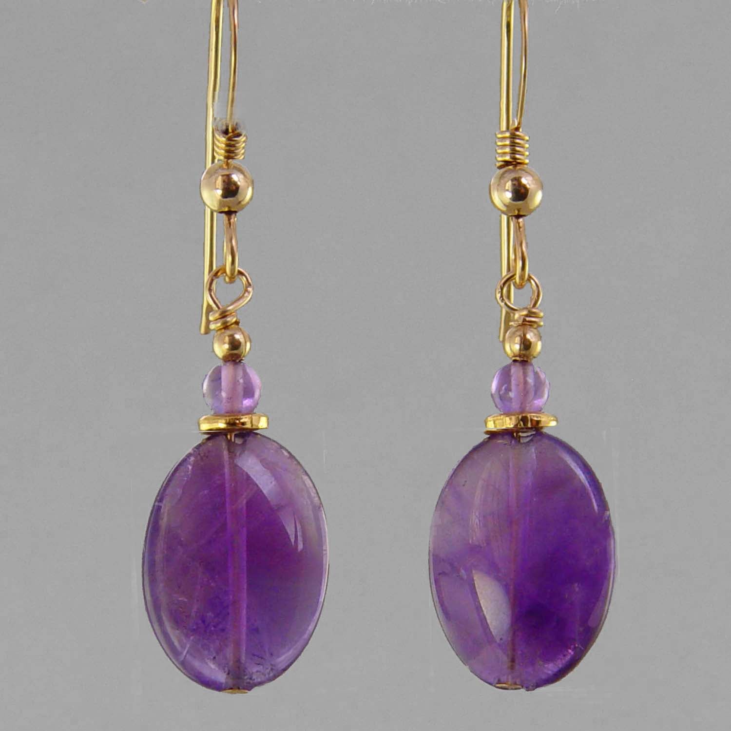 Amethyst Oval Earrings
