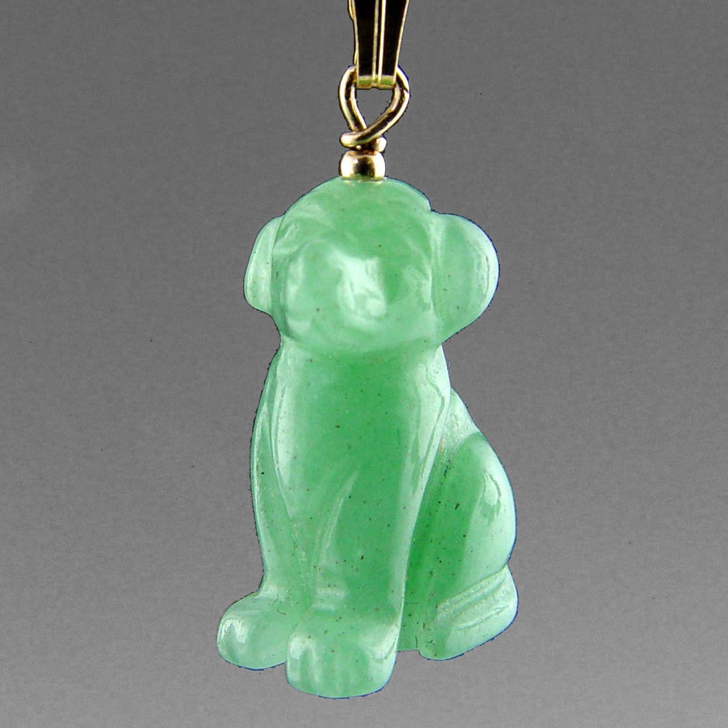 Aventurine Dog Pendant