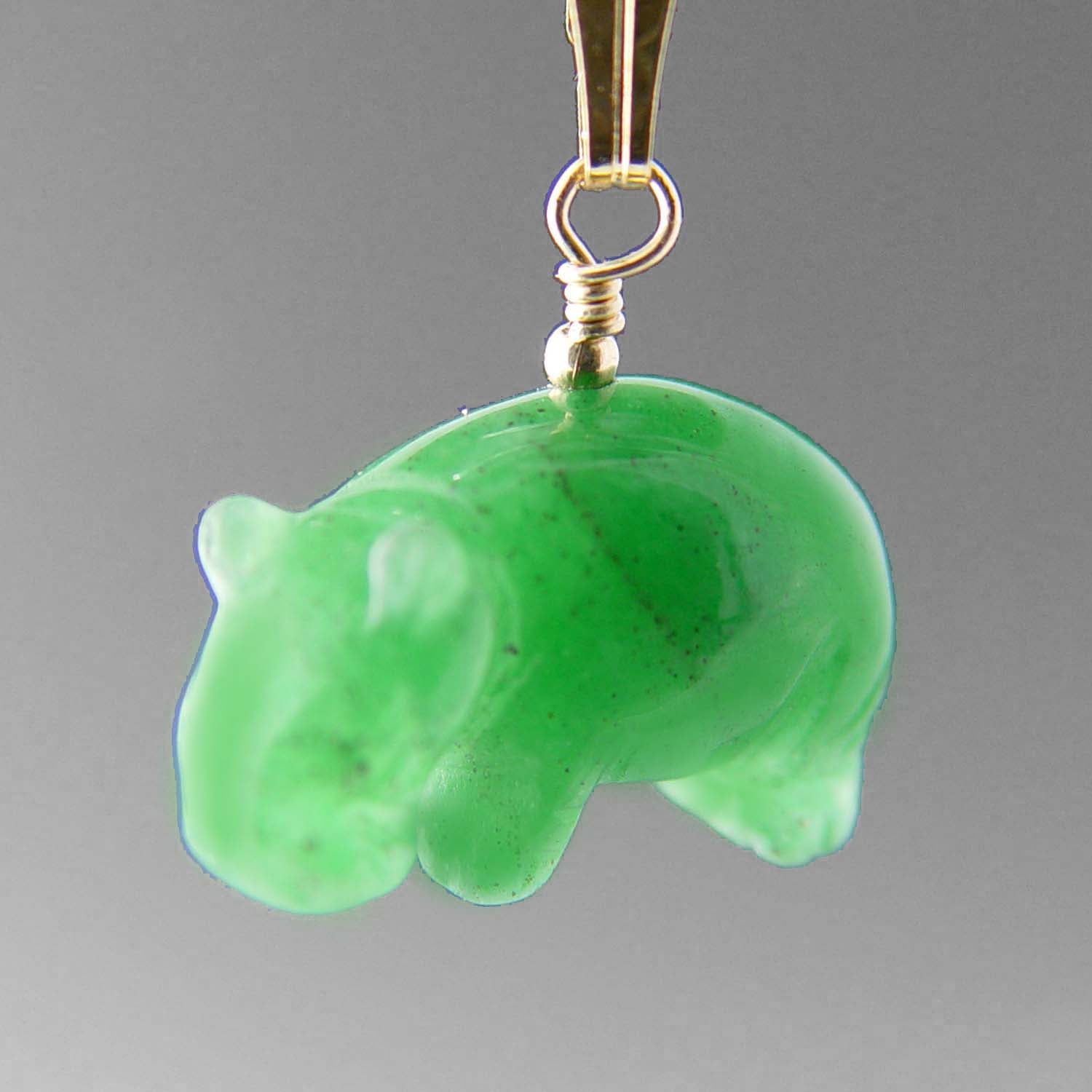 Aventurine Hippo Pendant