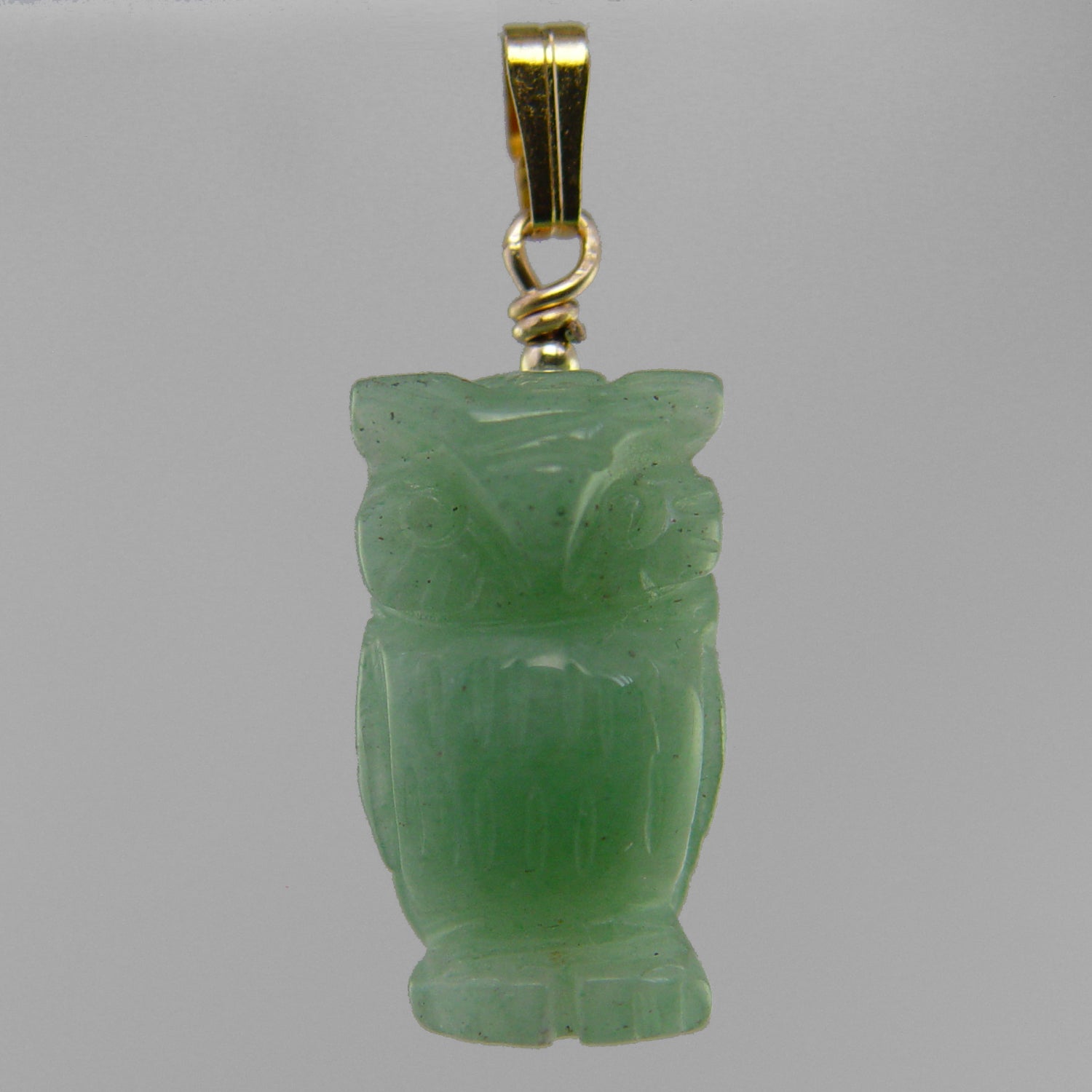Aventurine Owl Pendant