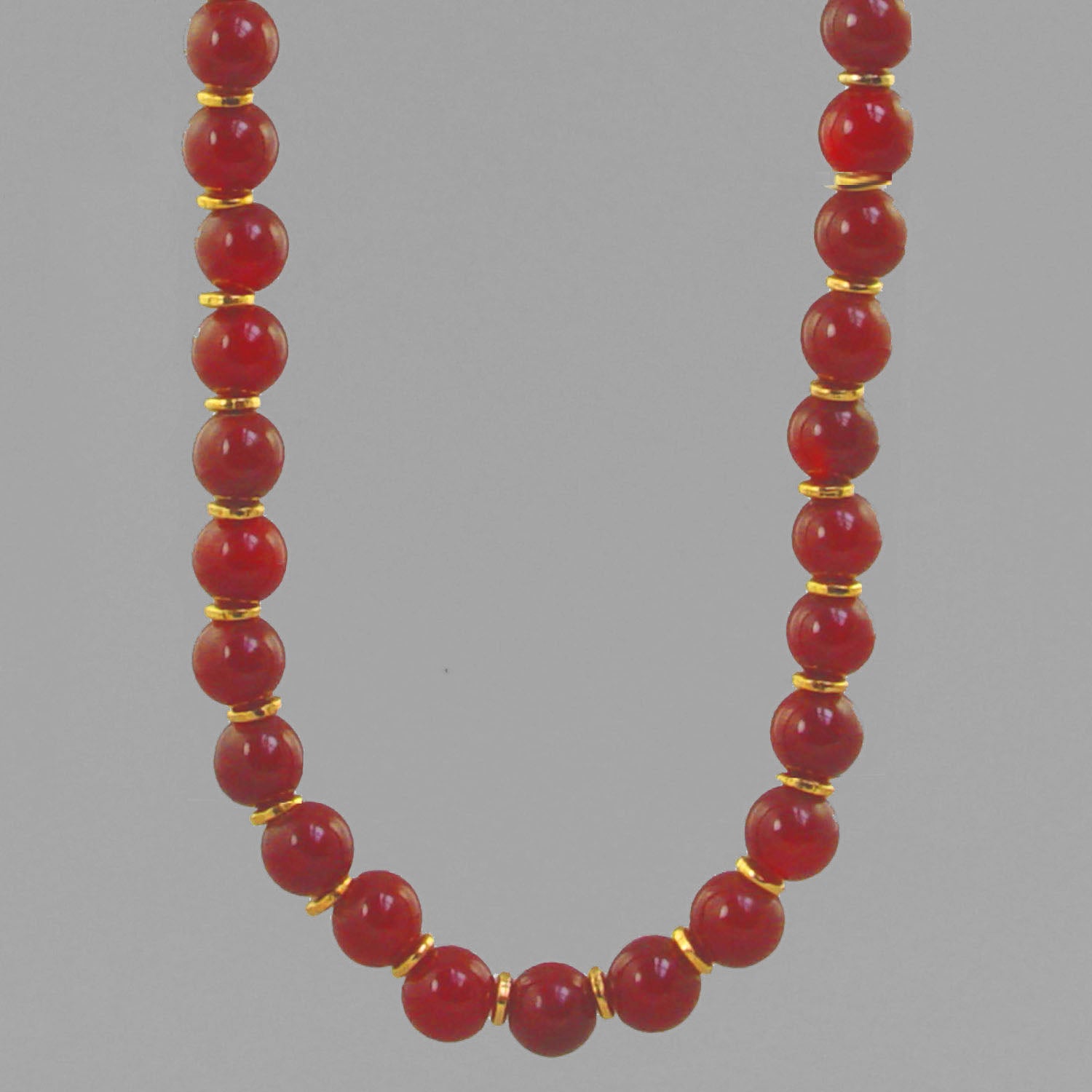 Carnelian Classic Round Necklace