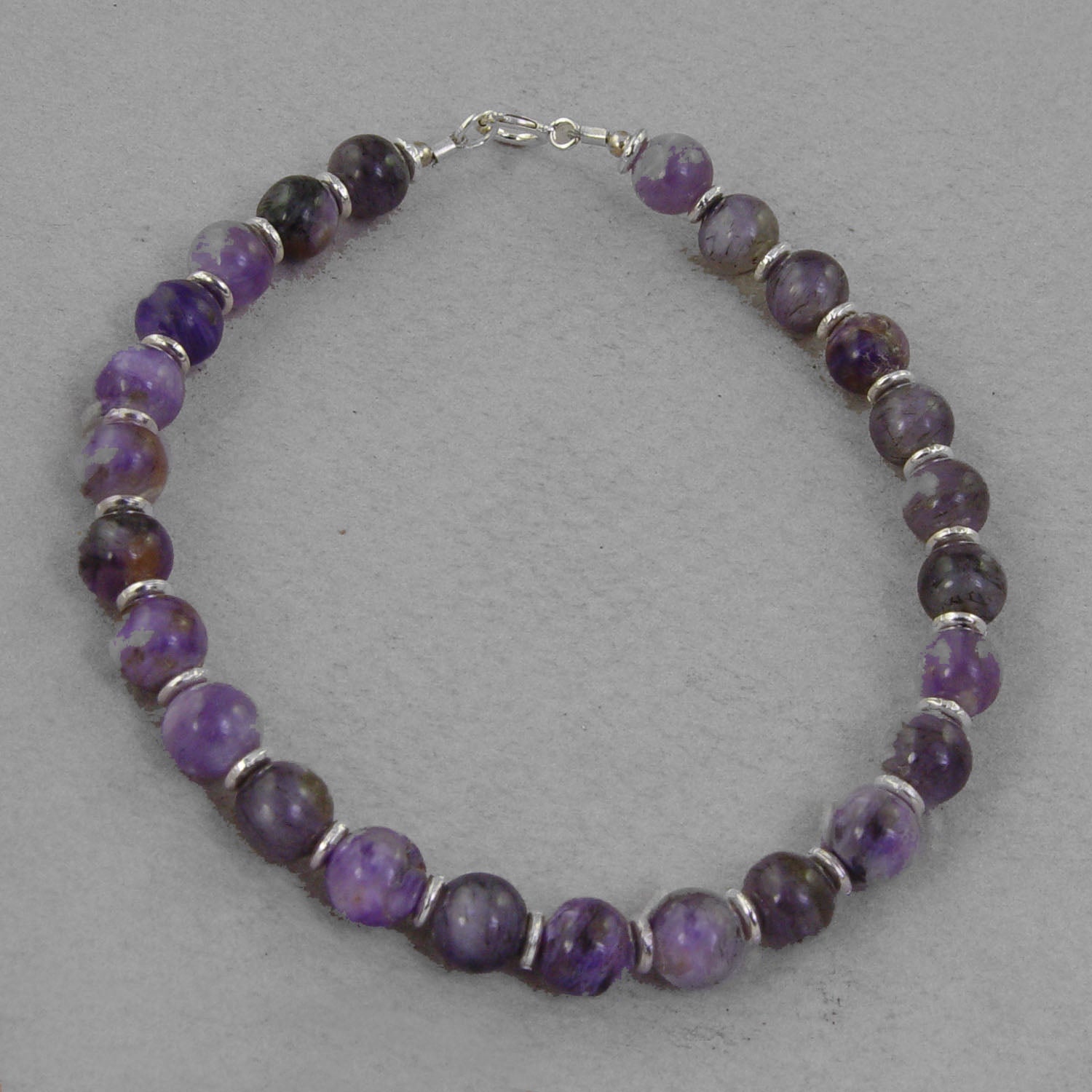 Charoite Classic Round Bracelet