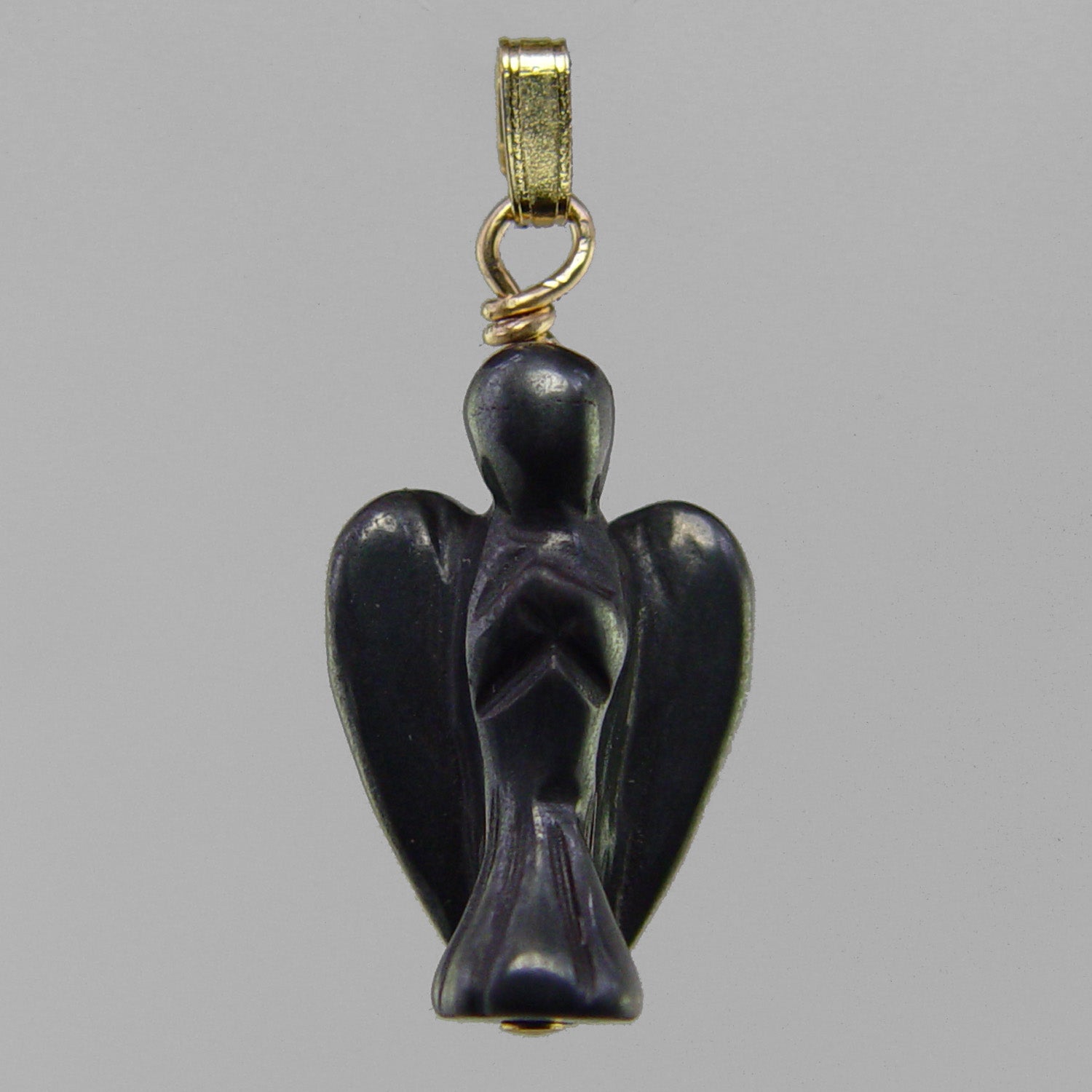 Hematite Angel Pendant