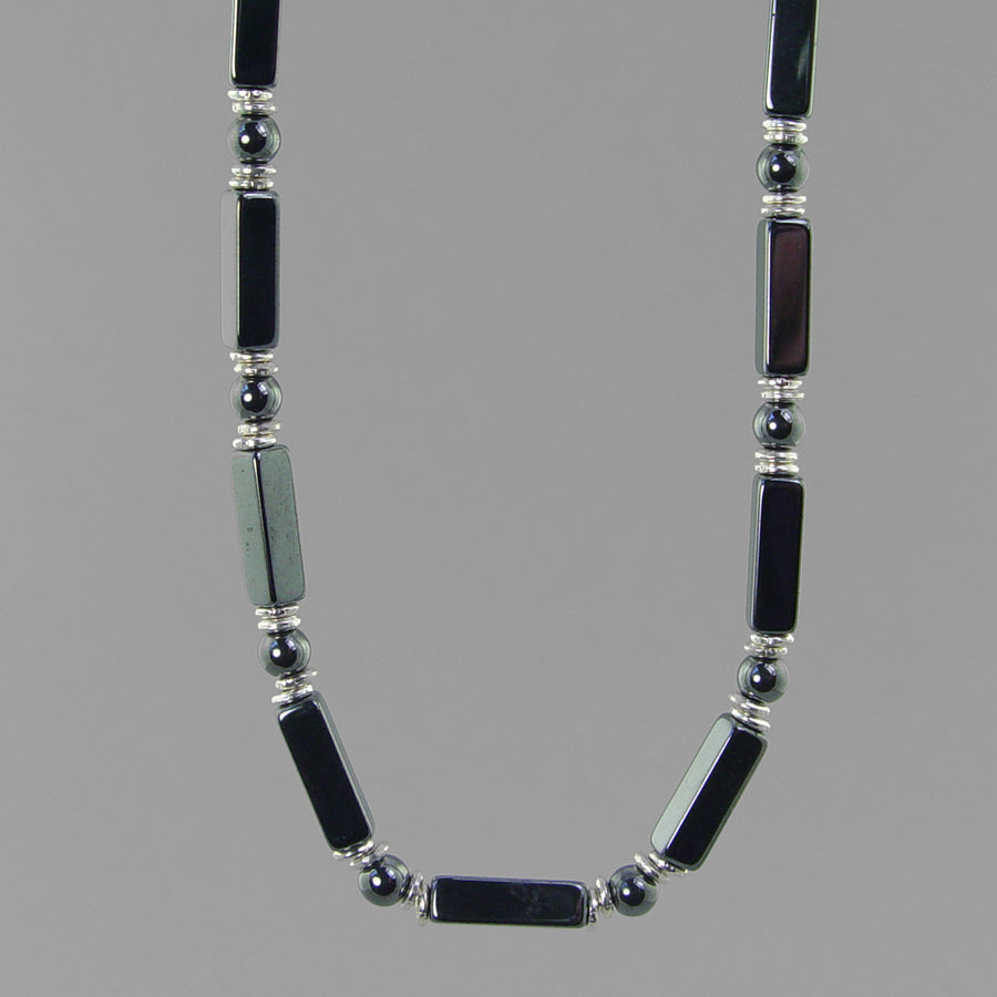 Hematite Rectangle Necklace