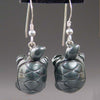 Hematite Turtle Earrings