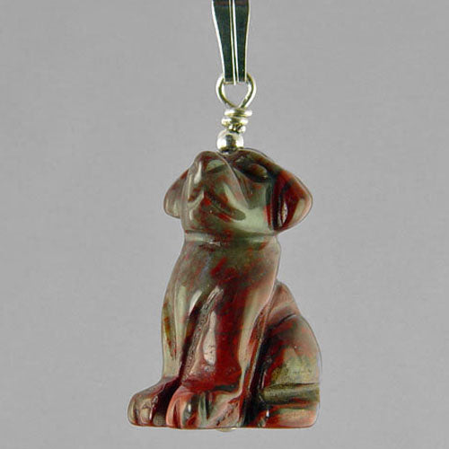 Poppy Jasper Dog Pendant