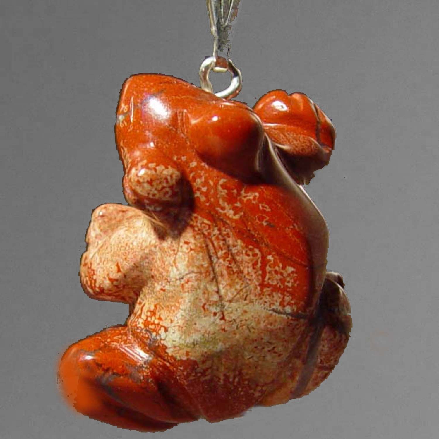 Poppy Jasper Frog Pendant