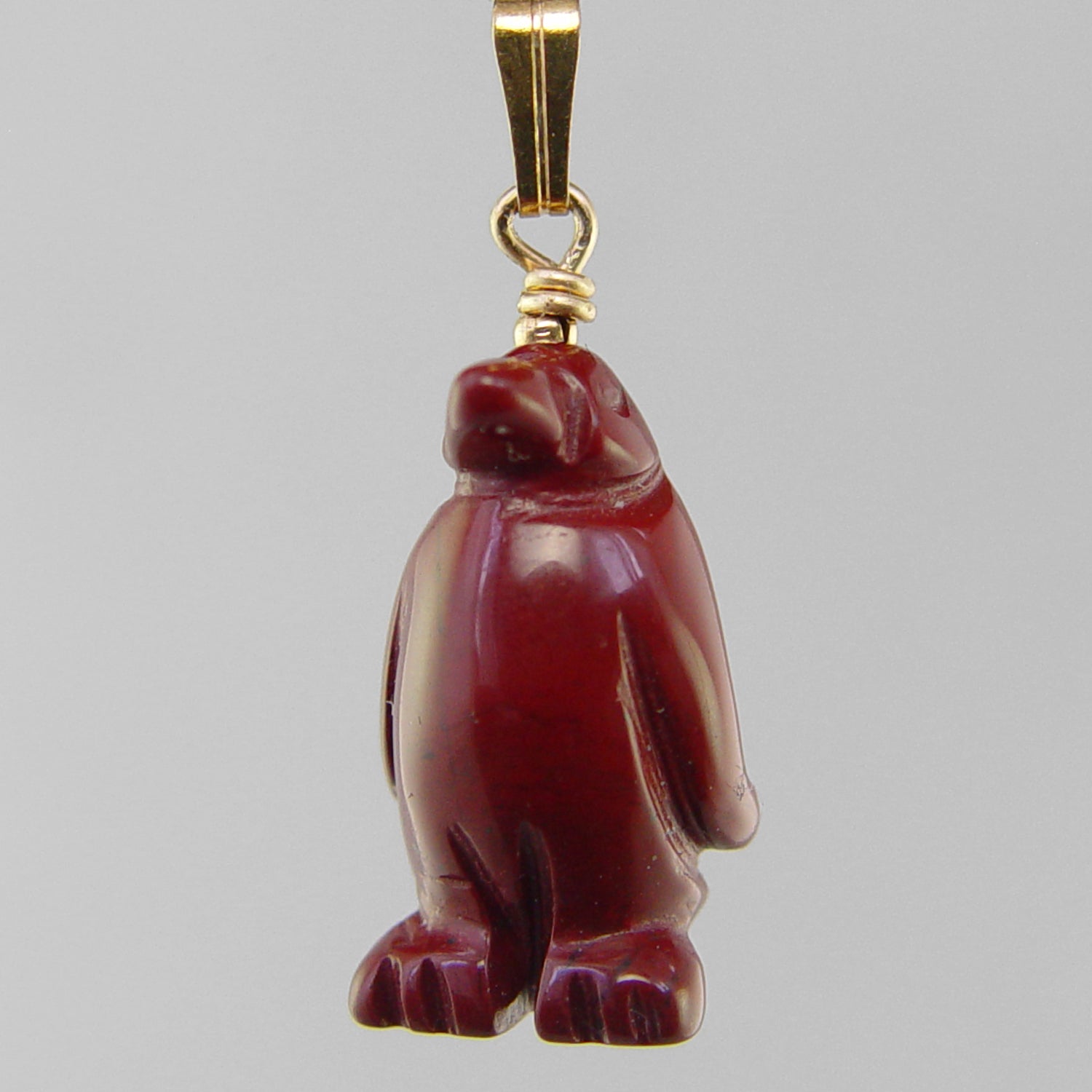 Poppy Jasper Penguin Pendant