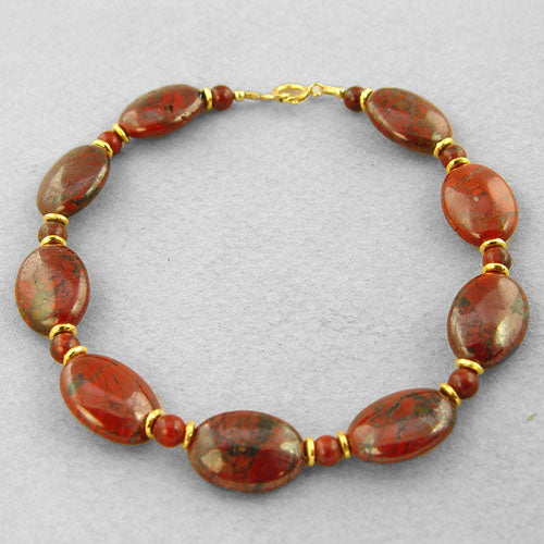 Poppy Jasper Oval Bracelet