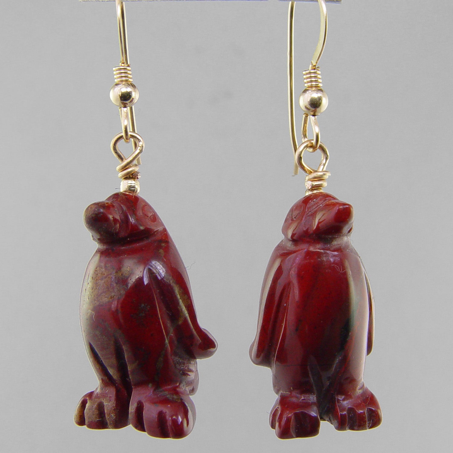 Poppy Jasper Penguin Earrings