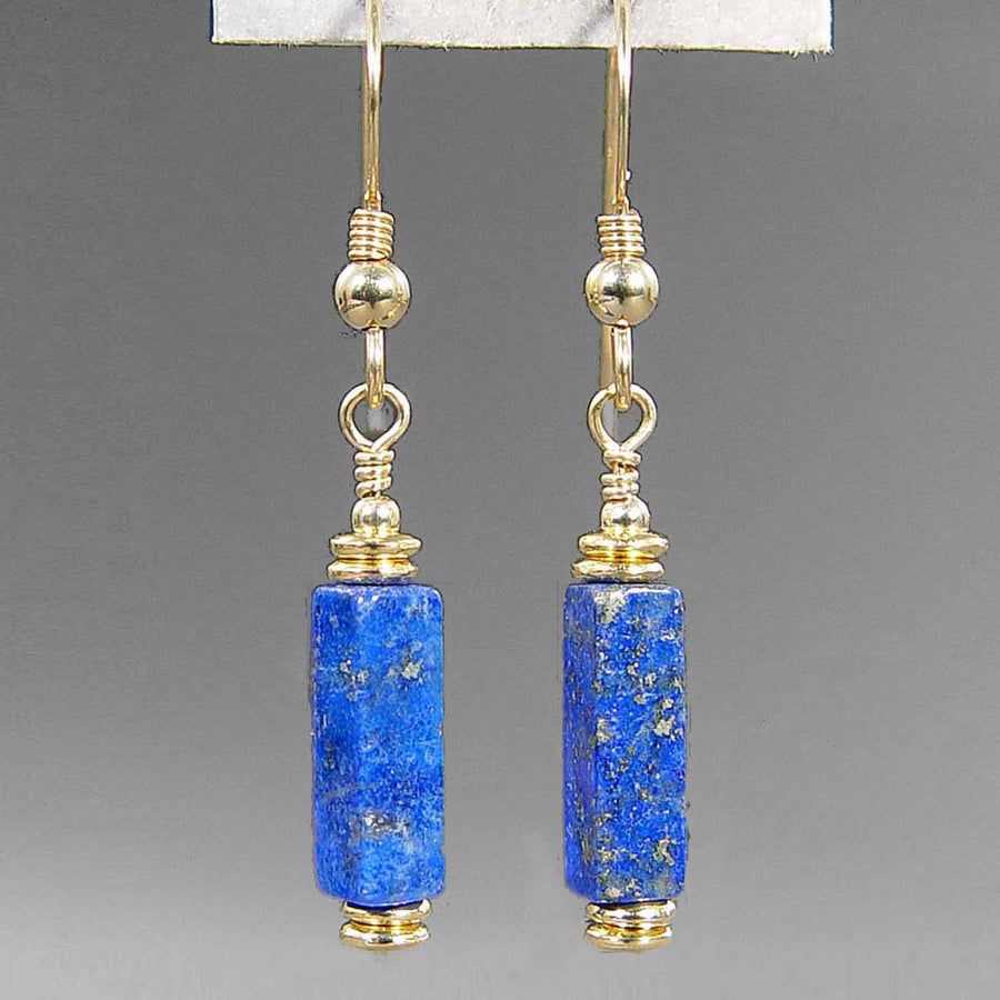 Lapis Lazuli Rectangle Earrings