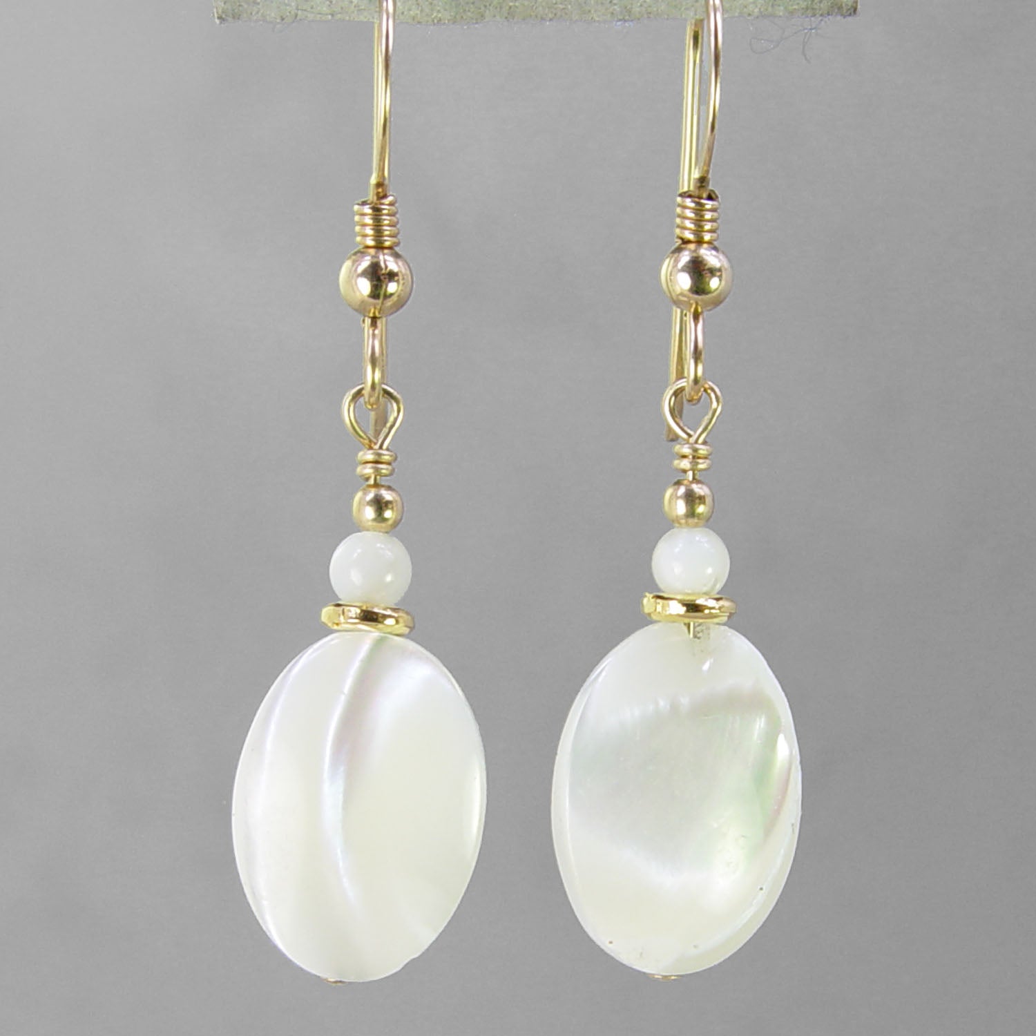 Mother of Pearl Oval Earrings