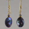 Iridescent Pearl Oval Earrings