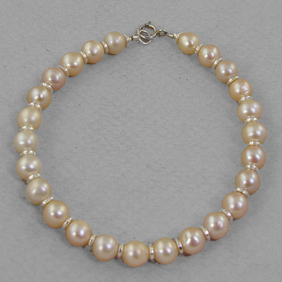 Rose Pearl Classic Round Bracelet