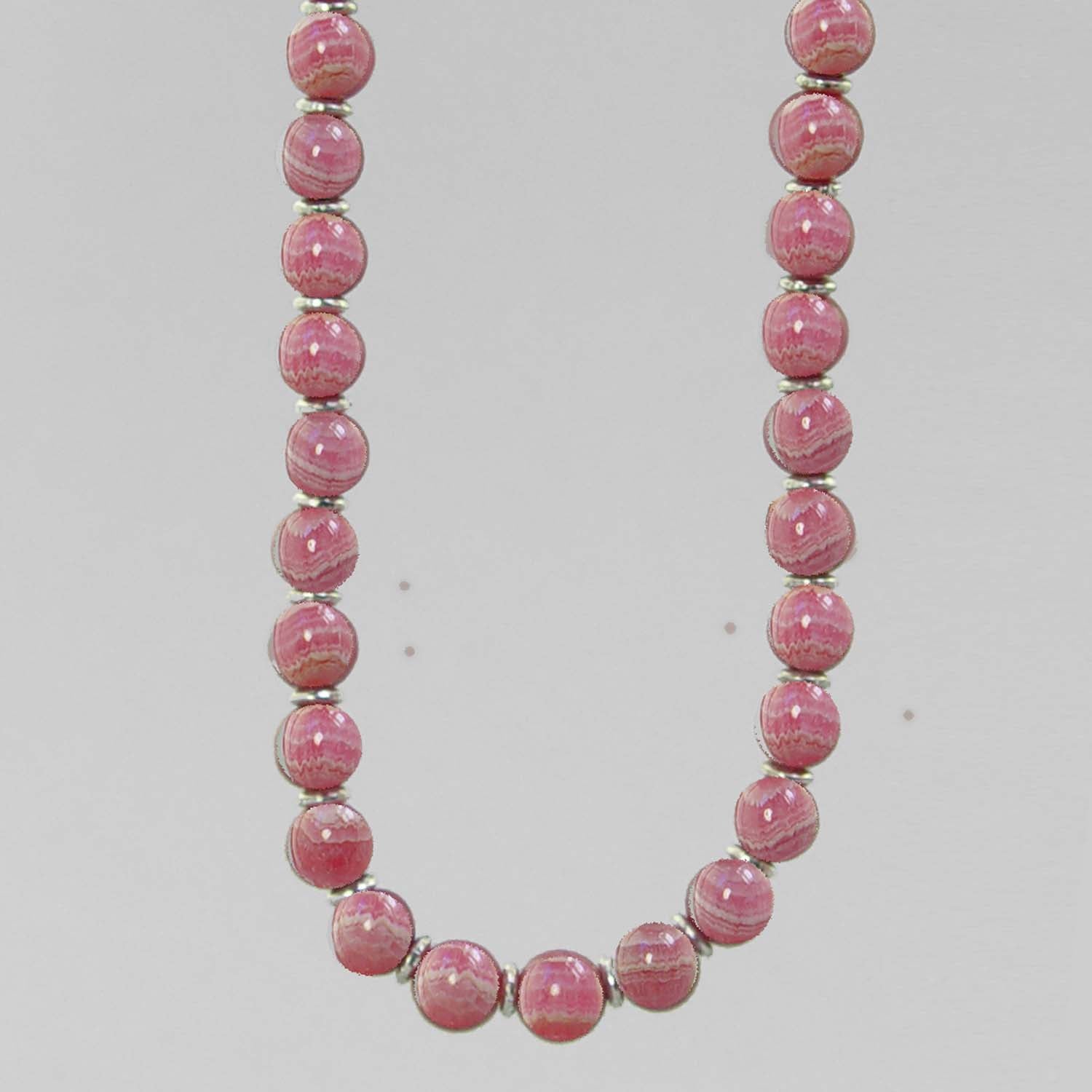 Rhodochrosite Classic Round Necklace
