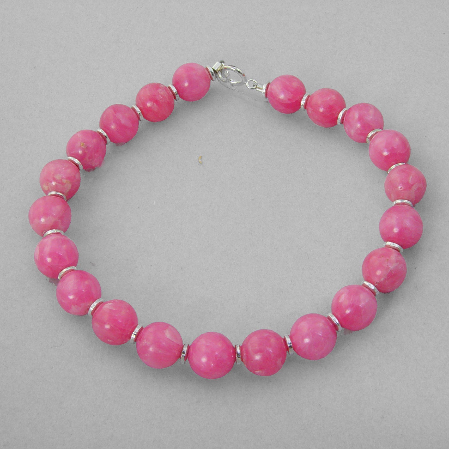 Rhodochrosite Classic Round Bracelet