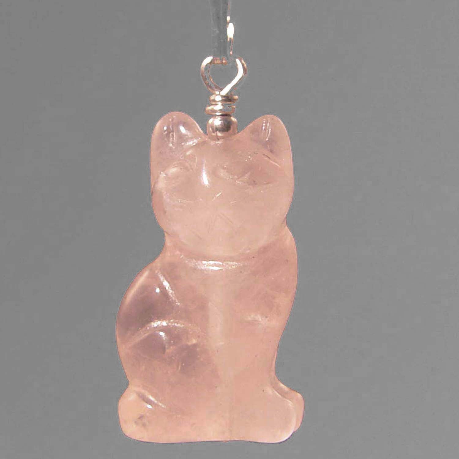 Rose Quartz Cat Pendant