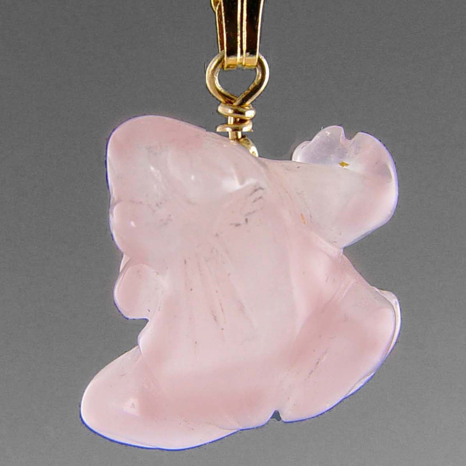 Rose Quartz Frog Pendant