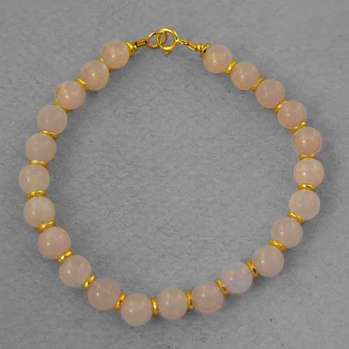 Rose Quartz Classic Round Bracelet