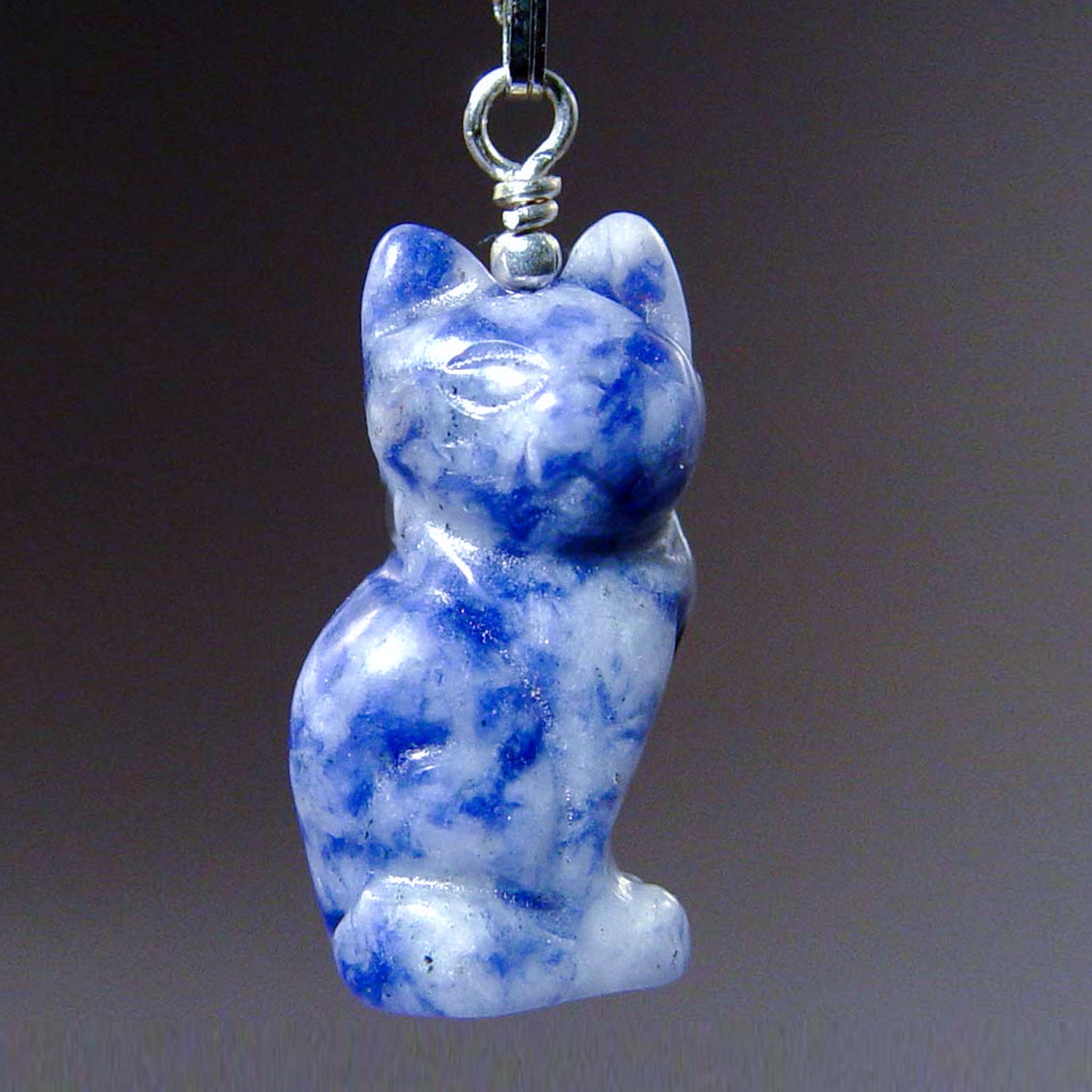 Sodalite Cat Pendant