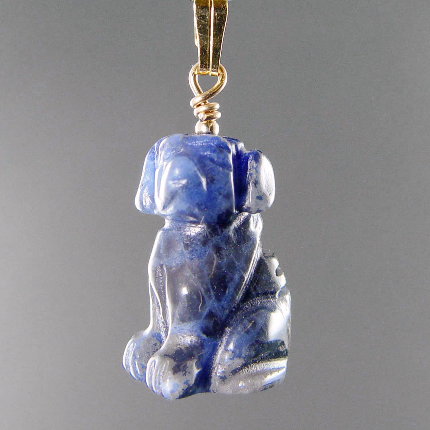 Sodalite Dog Pendant