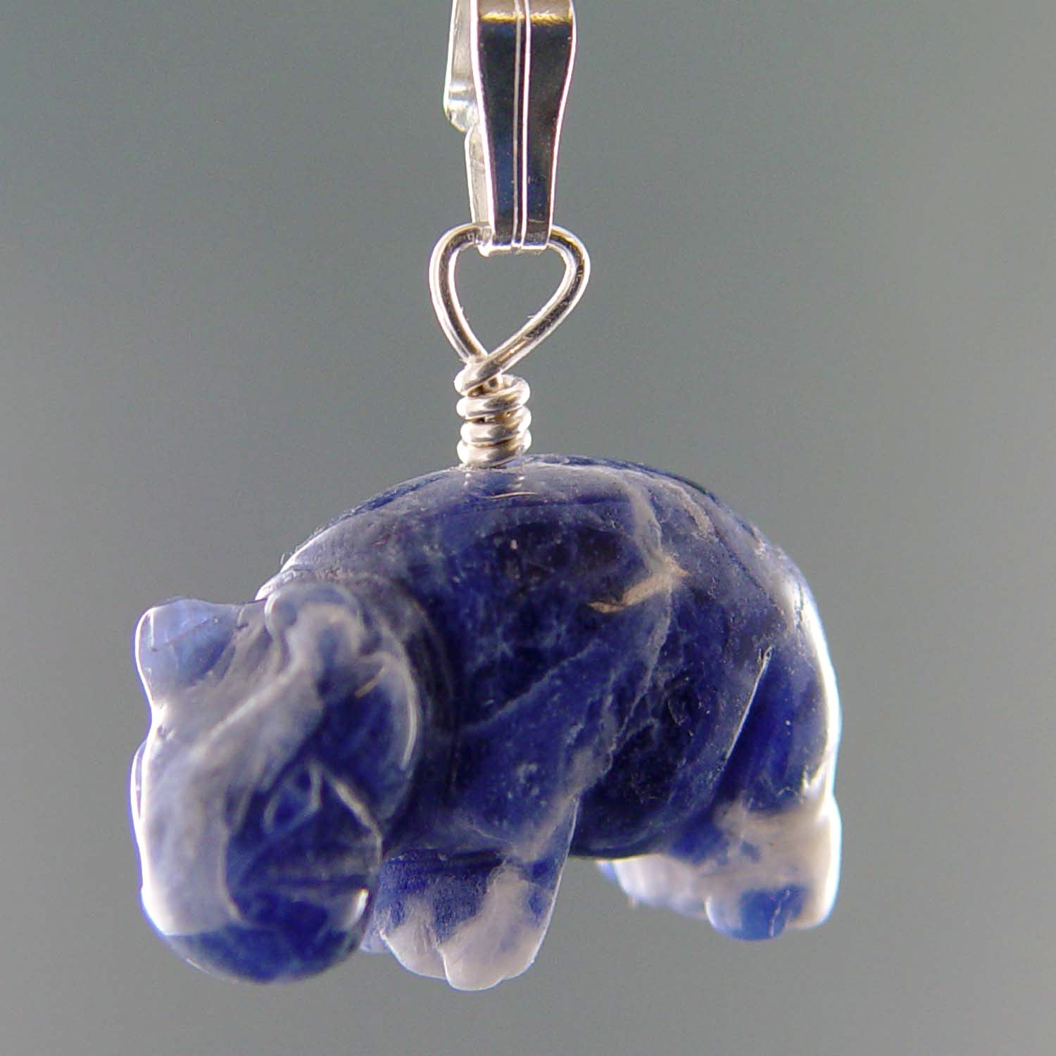 Sodalite Hippo Pendant