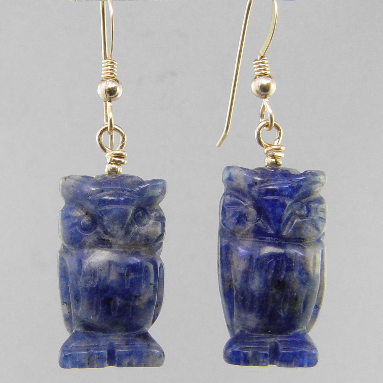 Sodalite Owl Earrings