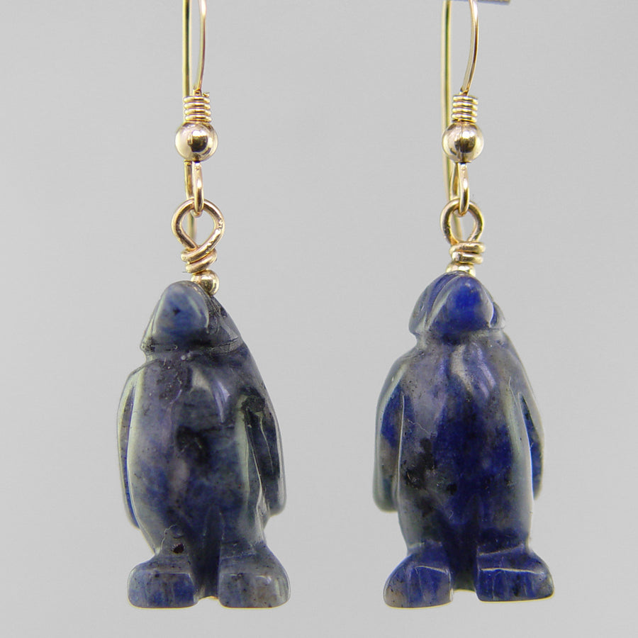 Sodalite Penguin Earrings