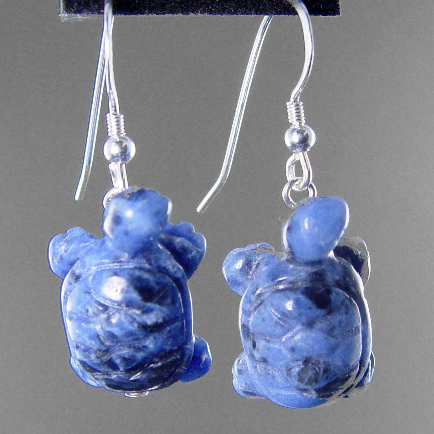 Sodalite Turtle Earrings