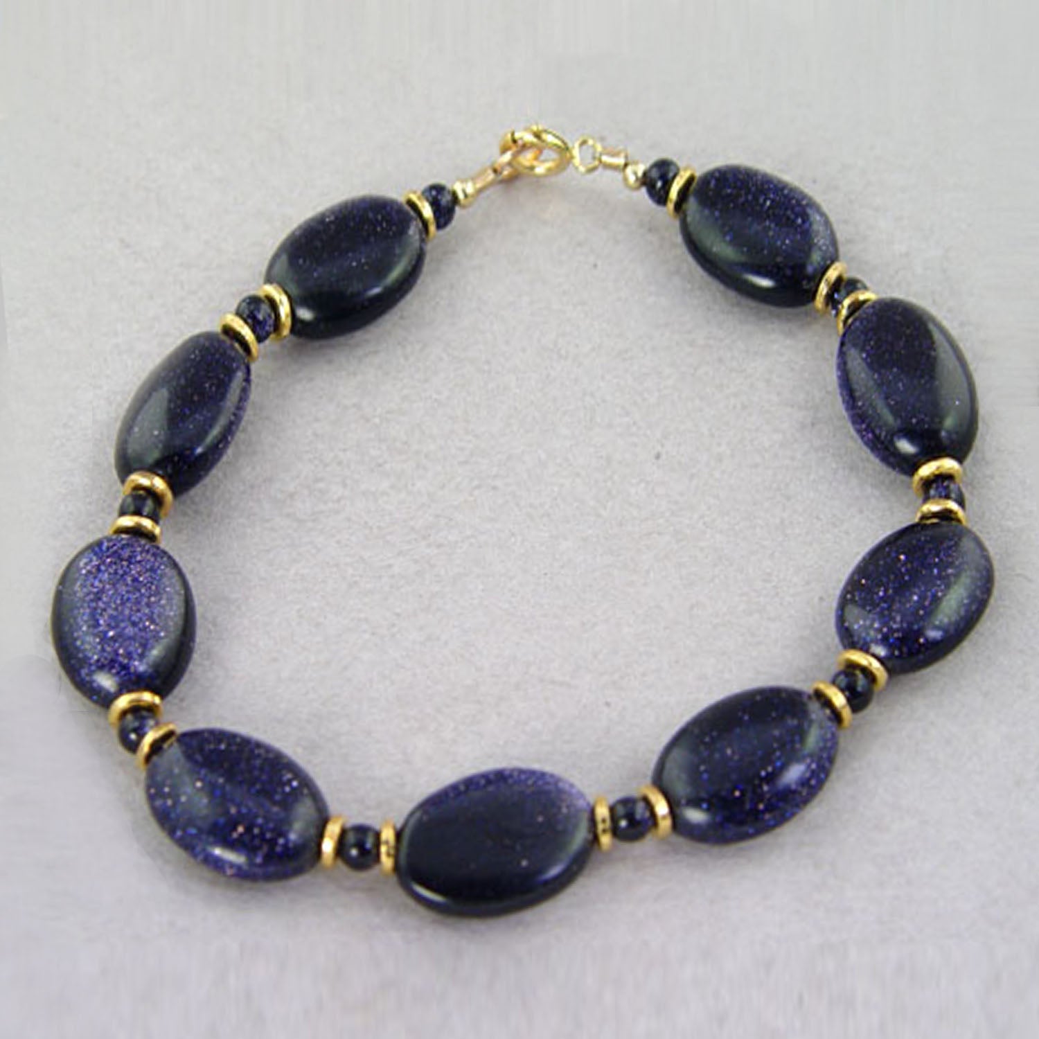Blue Goldstone Oval Bracelet